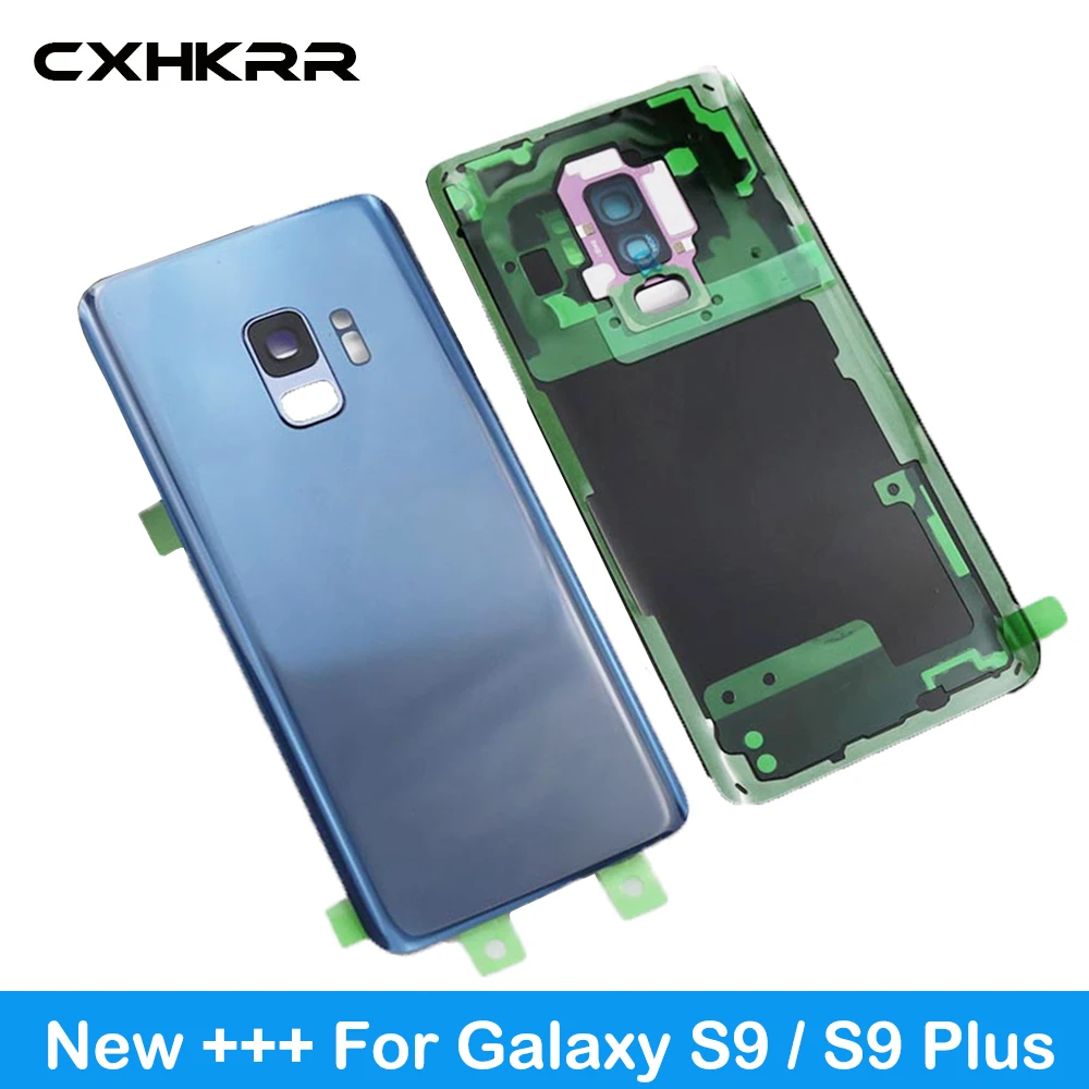 For Samsung Galaxy S9 Plus s9+ Tilbage batteridækslet G965 SM-G965F G965FD S9 G960 SM-G960F G960FD Tilbage Bag Glas Tilfælde