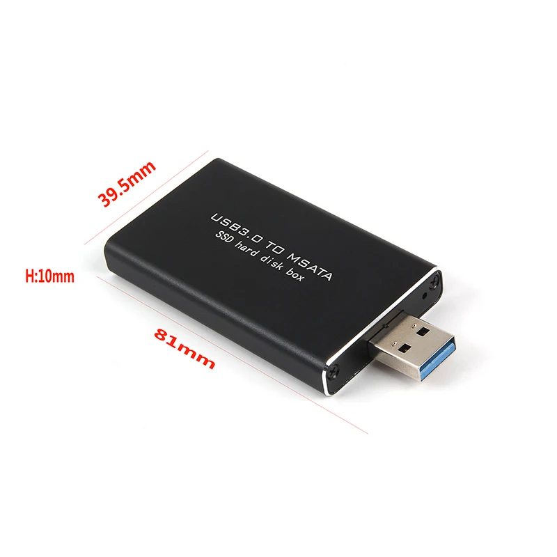 MSATA til 5 gbps USB-USB 3.0 til mSATA SSD-Kabinet USB3.0 til mSATA Tilfælde Harddisk Adapter M2 SSD Ekstern HDD Mobile Box ASM1153E
