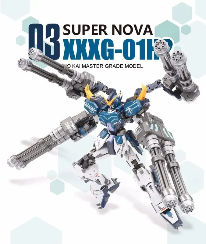 N Supernova XXXG-01S2 W Gundam Heavyarms Custom kit MG 1/100 action figur samling Model
