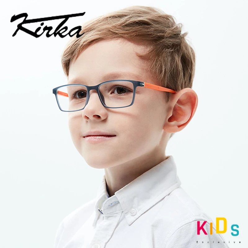 Kirka TR90 Frame Briller Børn Fleksibel Børn Optiske Briller brillestel Firkantede Briller, Briller til Børn 6-10
