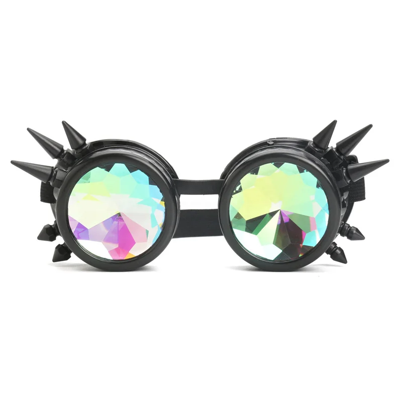 Steampunk Briller Solbriller Mænd Kvinder Kalejdoskop Briller Rave Festival Holografiske Briller Retro Part Cosplay Goggle Briller