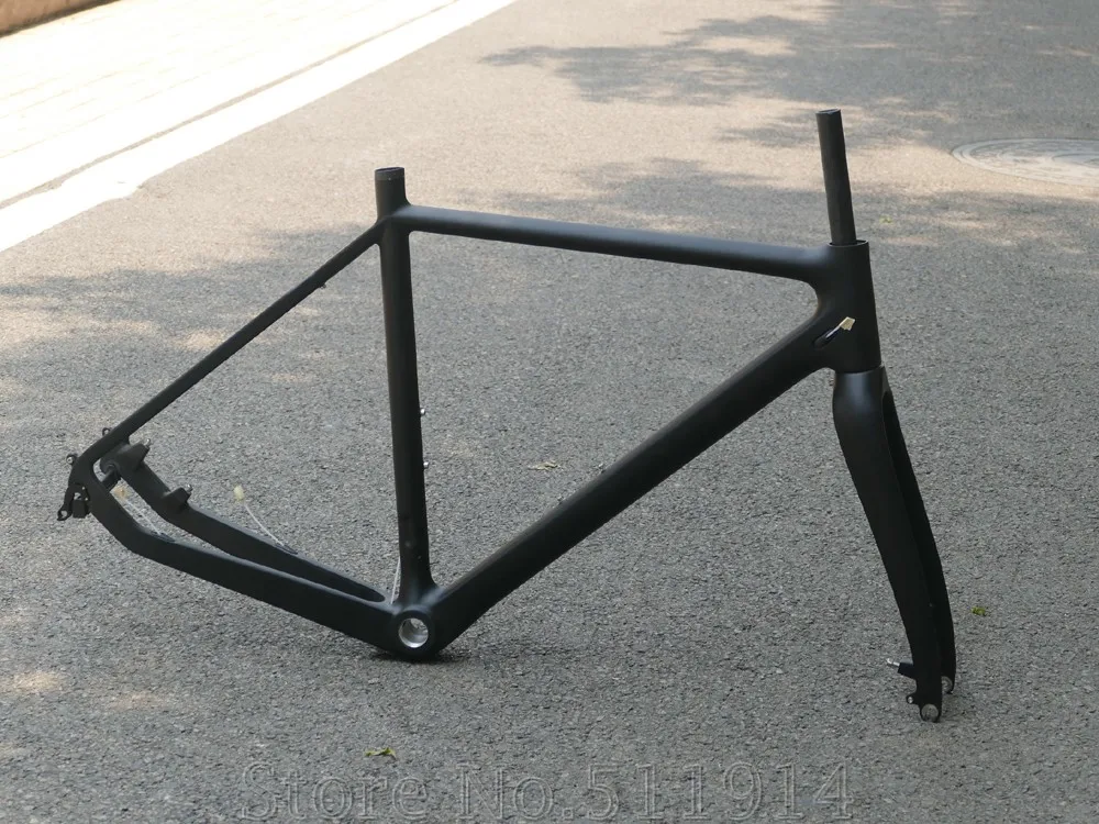 FR-603 Toray Carbon Blank Mat Helt Nye Full Carbon Cyclocross Cykel skivebremse Ramme, Gaffel Medfølgende Headset