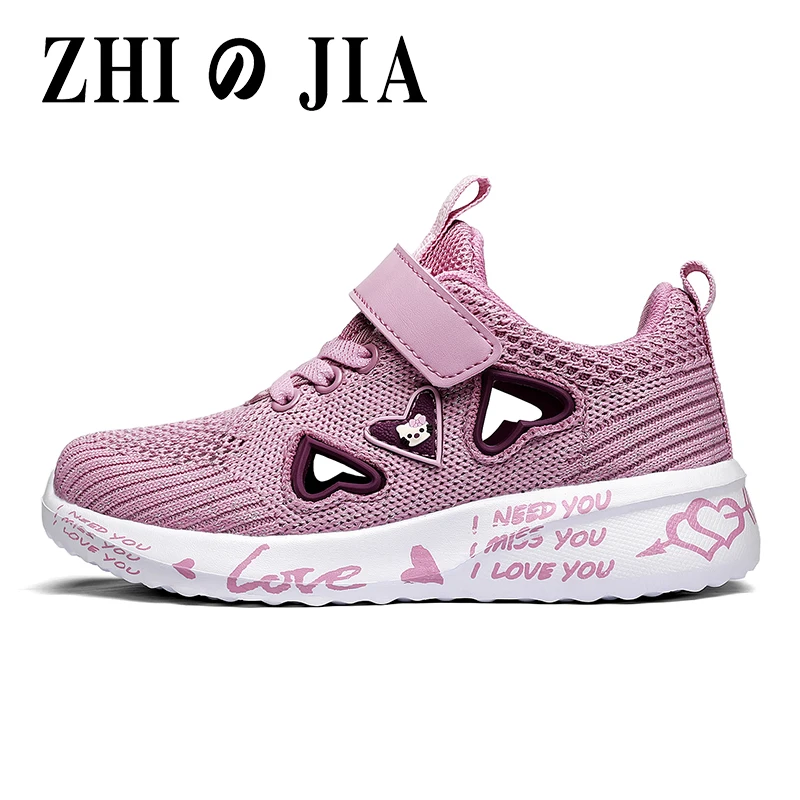 Piger sports sko efteråret nye børn, som er dobbelt net åndbar stor knægt, studerende pink vilde børns sko casual Søde Flade Sko