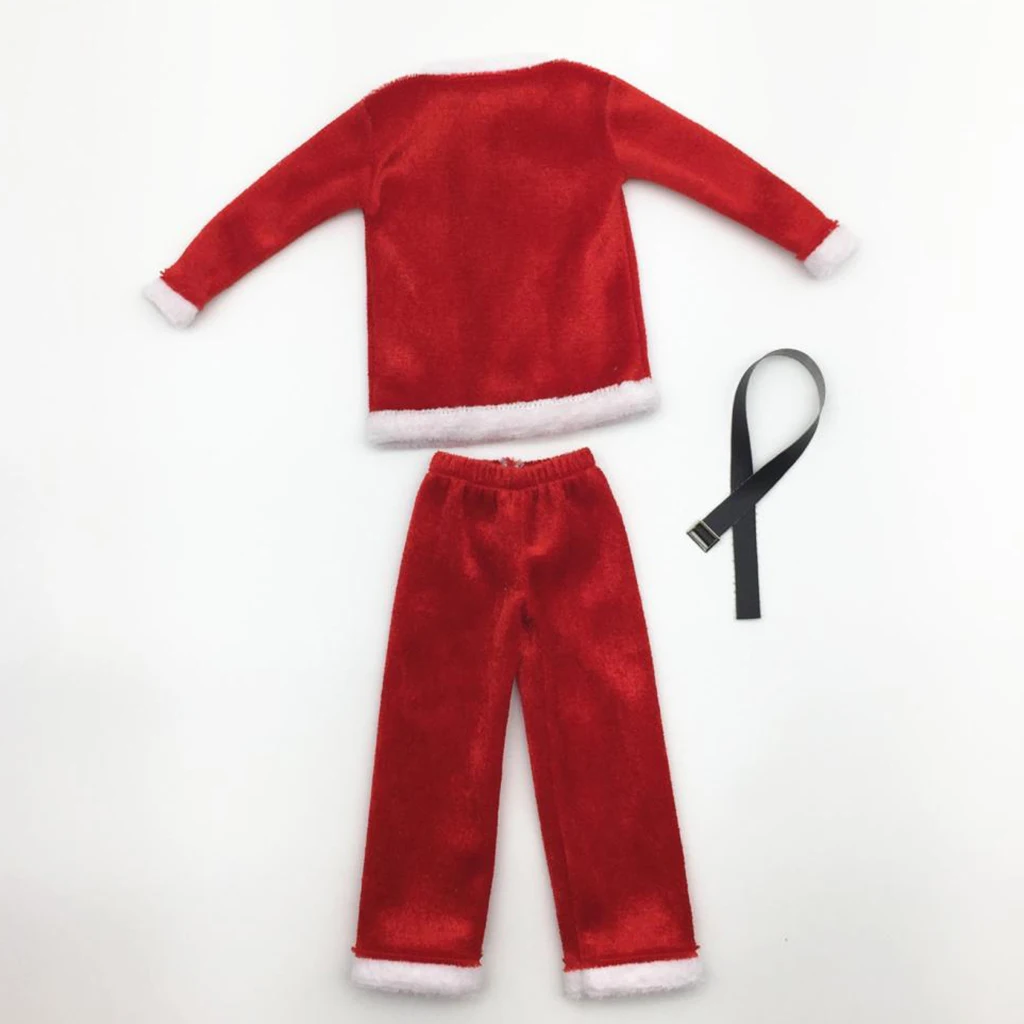 1:6 Skala Jul Kostume Sæt Tøj &Hat Santa Claus Loft for 12 tommer Action Figur Dukke Toy Tilbehør