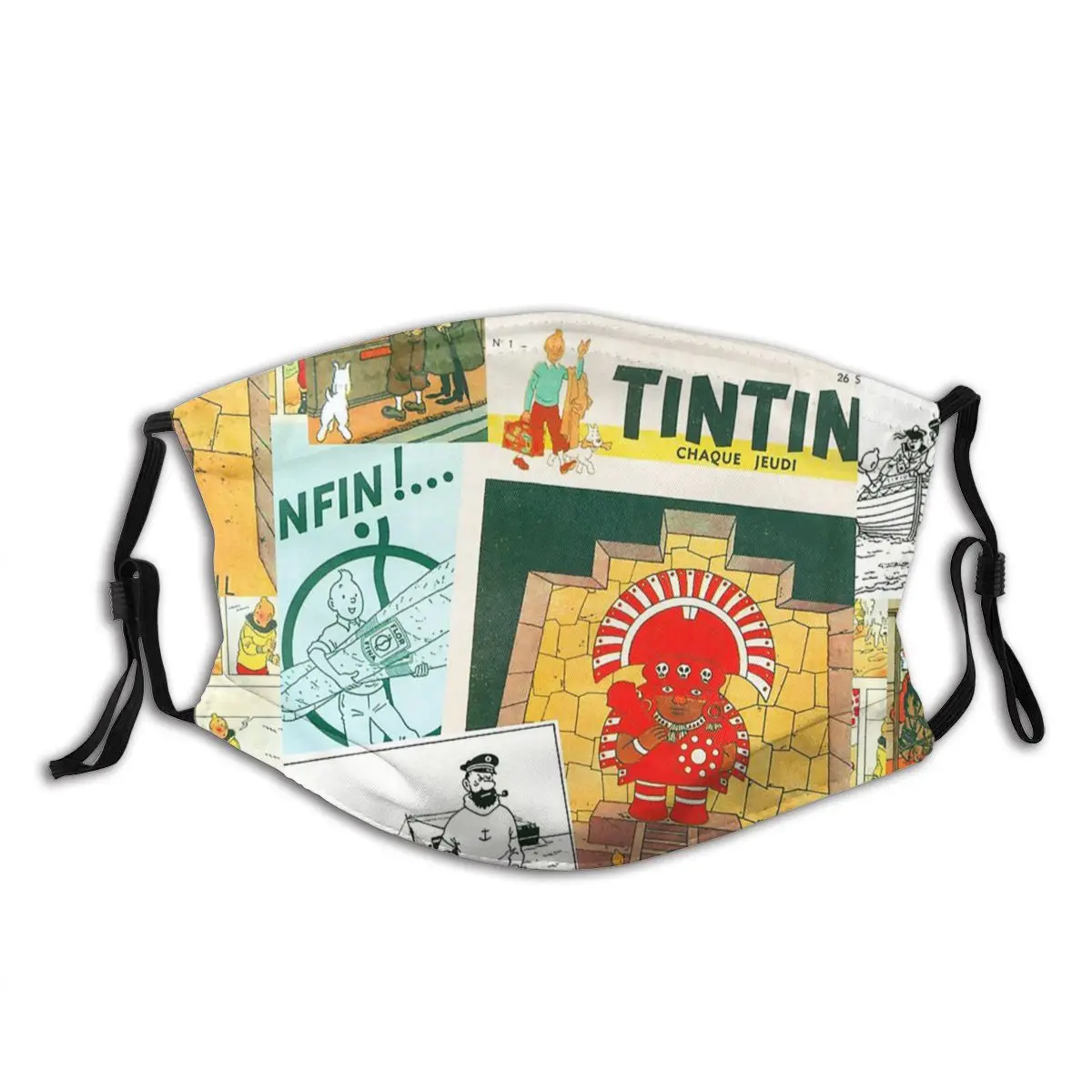 Adventures of Tintin Ikke Disponibel Trykt Munden Ansigt Maske Anti Tåge, Støv med Filtre Vinter Beskyttelse Dækning af Respirator