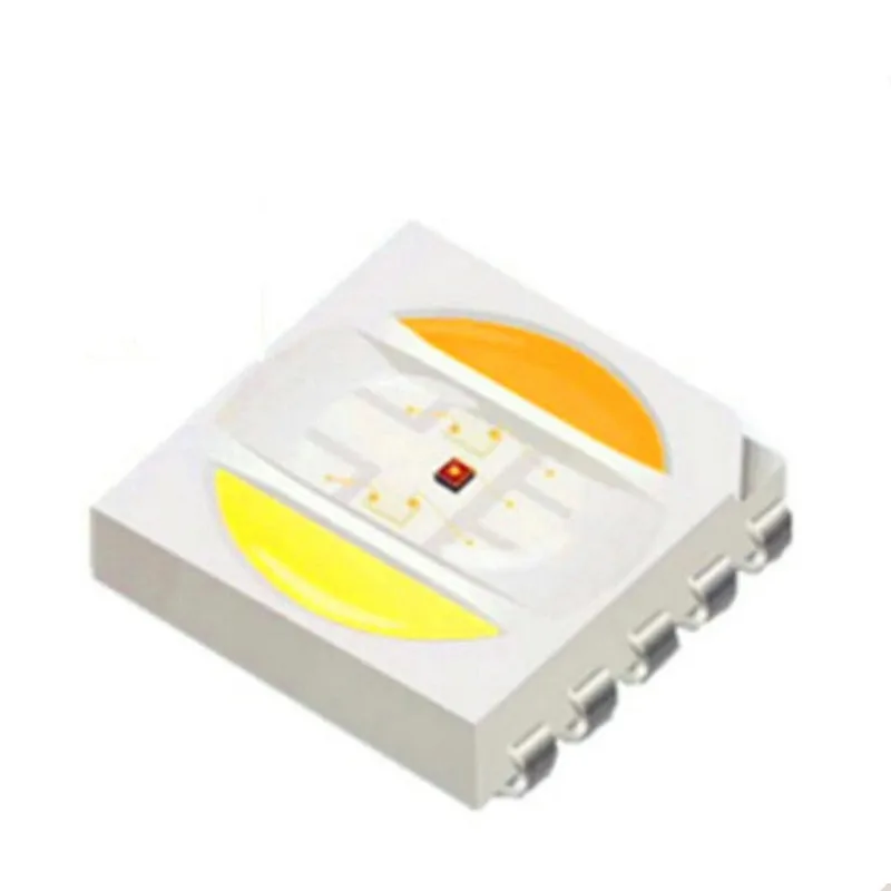 100-1000Pcs 5050 RGB+CCT LED Chip 5050 RGBWW led 5050 SMD Perler Hvid +Varm Hvid +RGB 5 i 1 RA80 RA95