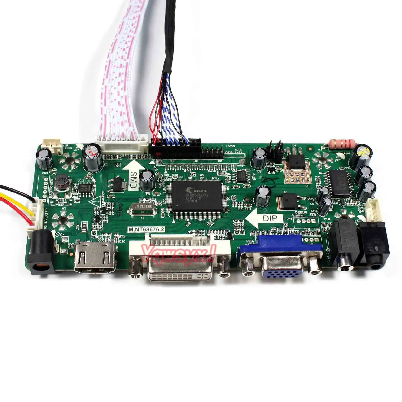 Yqwsyxl Control Board Monitor Kit for UB141X03 HDMI + DVI + VGA-LCD-LED-skærm-Controller Board-Driver