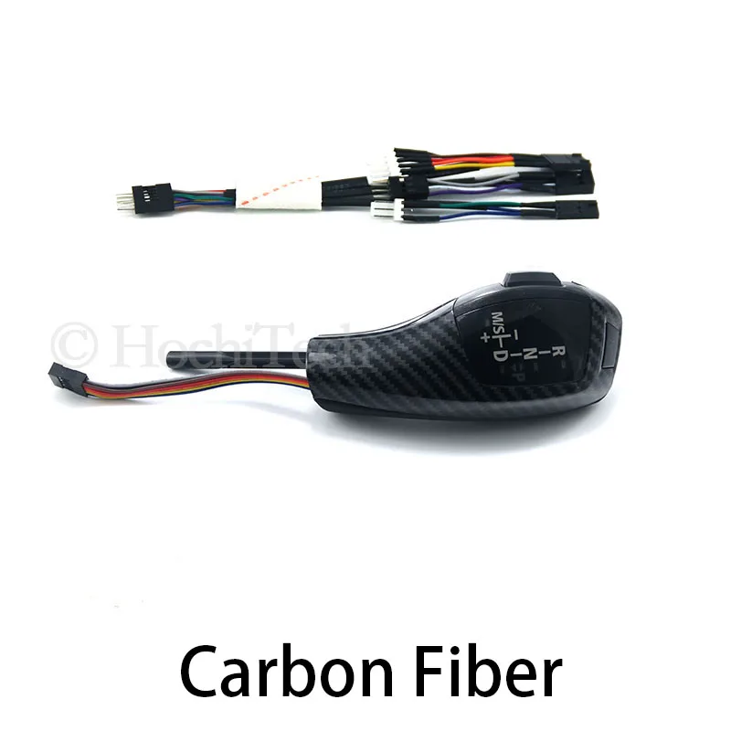 Carbon Fiber Black Silver LED-Gear Shift Knappen Gearskifter arm til BMW 3-serie E46 316i 318i 320i 323i 325i 1998-2006 Tilbehør