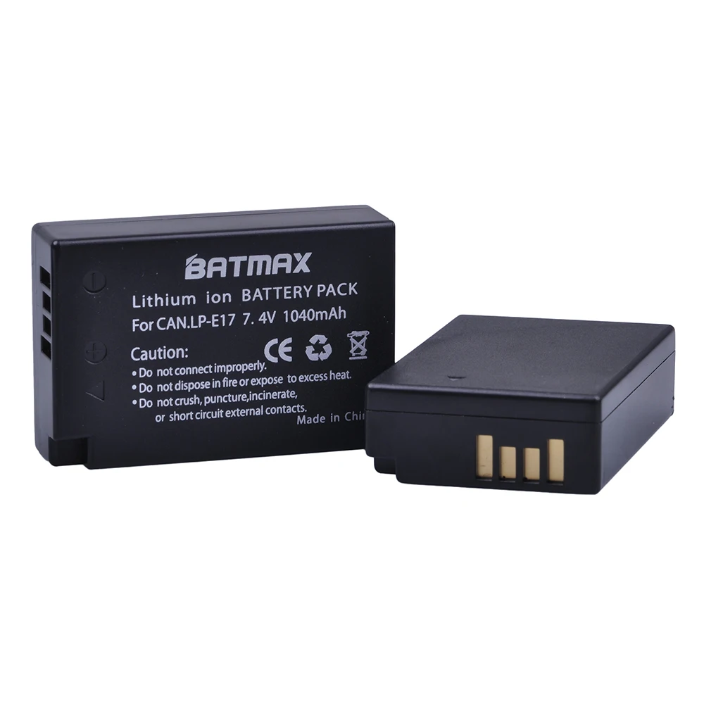 Batmax 4X LP-E17 LPE17 LP E17 Batteri + Dual USB Oplader til Canon EOS M3, M5, M6 Rebel T6i T6s T7i 750D 760D 8000D 77D Kys X8i