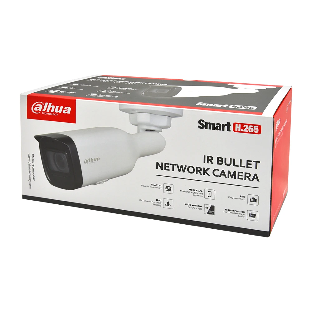 Dahua IP-Kamera 4MP Bullet IR PoE 4X Zoom CCTV Sikkerhed Kamera Udendørs IPC-HFW1431T1-ZS-S4 Metal Med SD-Kort Slot IP67 Onvif