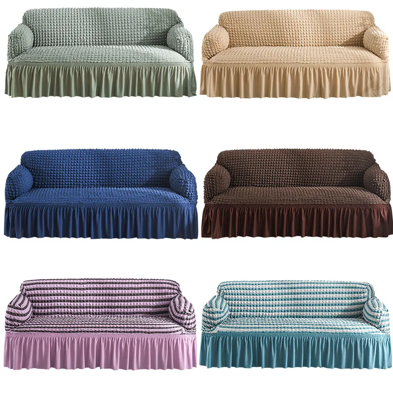 13colors Plys Fabirc Elastisk Sofa Dække Bomuld Farve Universal sofabetræk til stuen Strække Slipcover Sofaen Dække