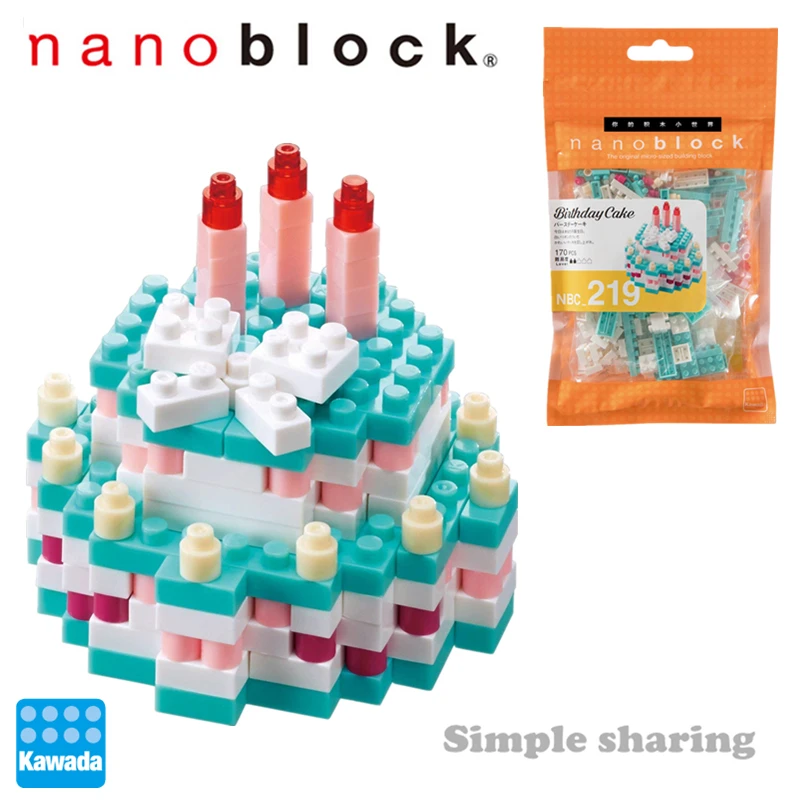 NANOBLOCK FØDSELSDAG KAGE Nano Blokere for Mikro-Størrelse byggesten Nanoblocks NBC219