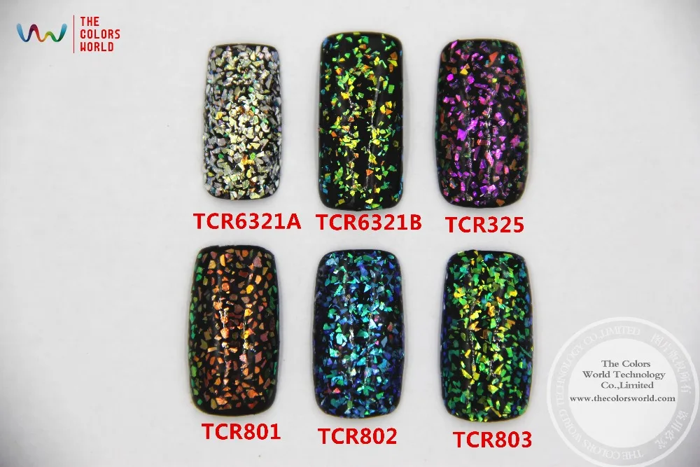 TCT-012 Amerikanske Fantasy Iriserende Regnbuens Farver Mylar Flager Form Mix Størrelse glitter til nail Art eller andre DIY dekoration