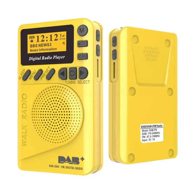 Lomme Mini DAB-Radio FM-Digital Demodulator Bærbare Mp3-Afspiller