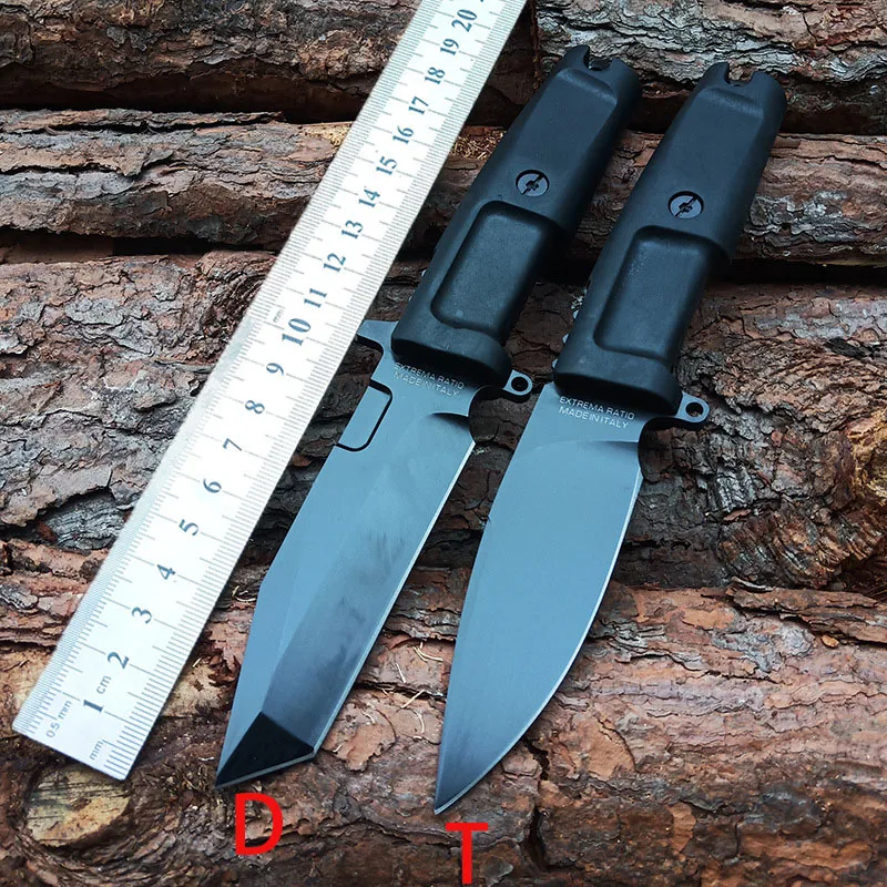 Fixed blade knife 440C blade gummi håndtag taktiske jagt kniv udendørs camping overlevelse knive multi dykning værktøj & ABS jakke