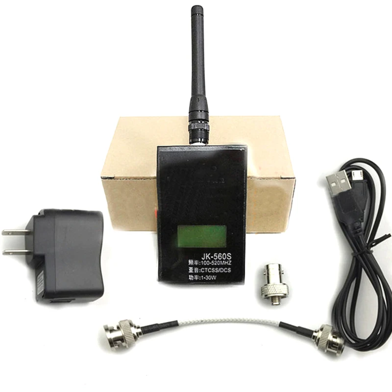 JK560S Walkie-talkie Frekvens Counter Detektor-Læser 1-30w-100-520mhz CTCSS/DCS Meter effektmåling Transmission Stik
