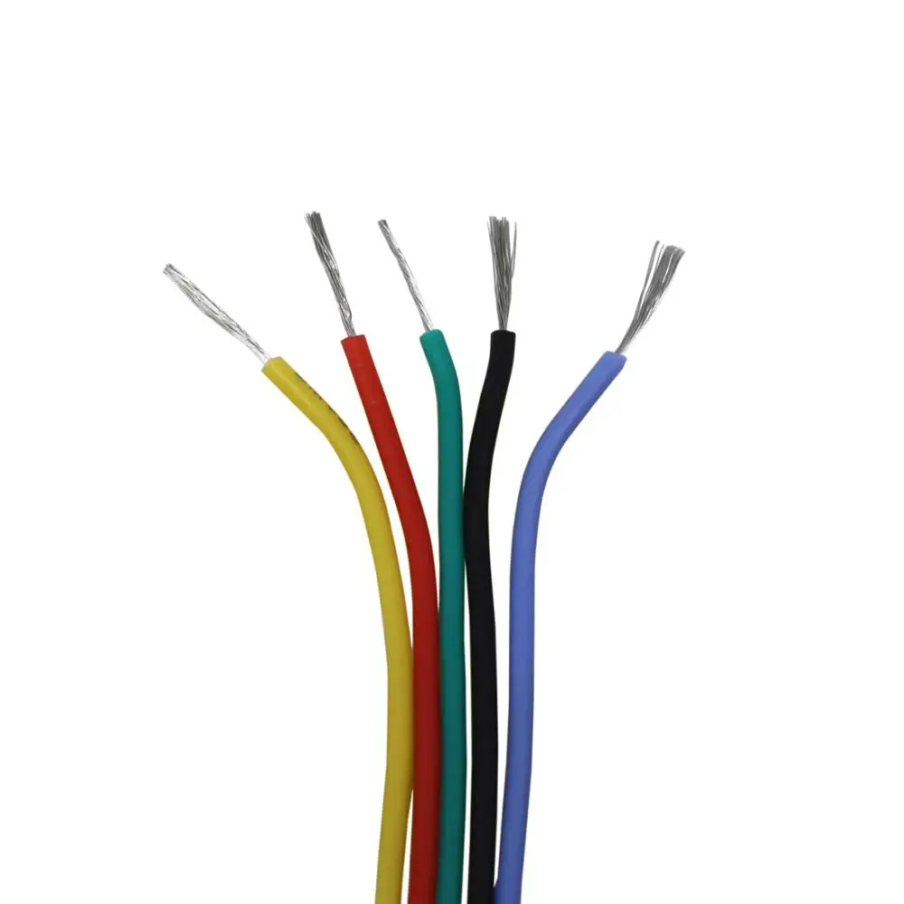 100 meter 328 ft 18AWG fleksibel silikone ledning fortinnet kobbertråd kabel strandede 10 farve valgfri DIY-wire tilslutning