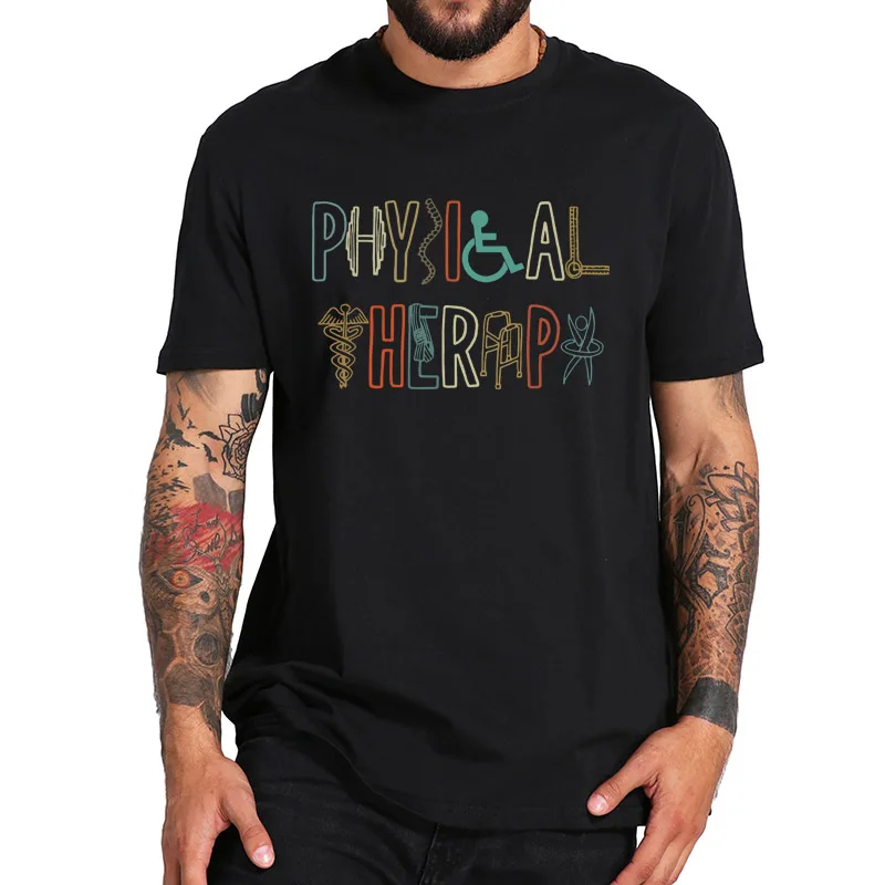 Fysioterapi T-Shirt Behandling af Smerter Sund Krop Fysioterapeut TShirt OS Size Bomuld Nyhed Brev Print-Toppe