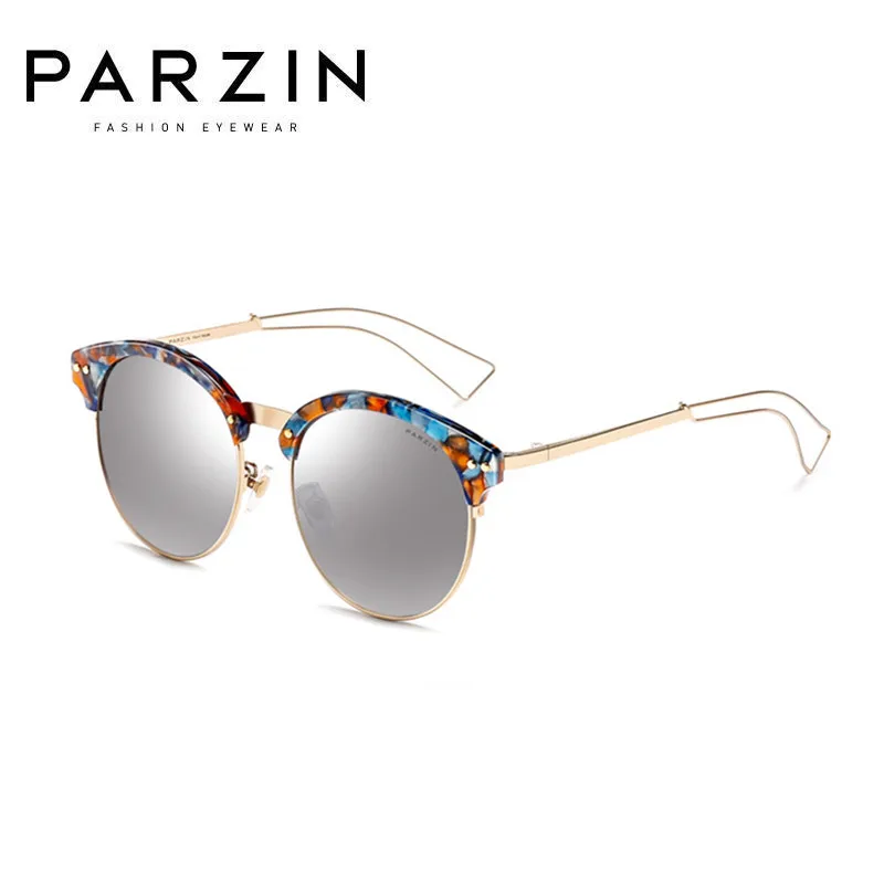 PARZIN Polariserede Solbriller Kvinder Vintage Kvindelige solbriller Farverige Damer Nuancer Sort 9660