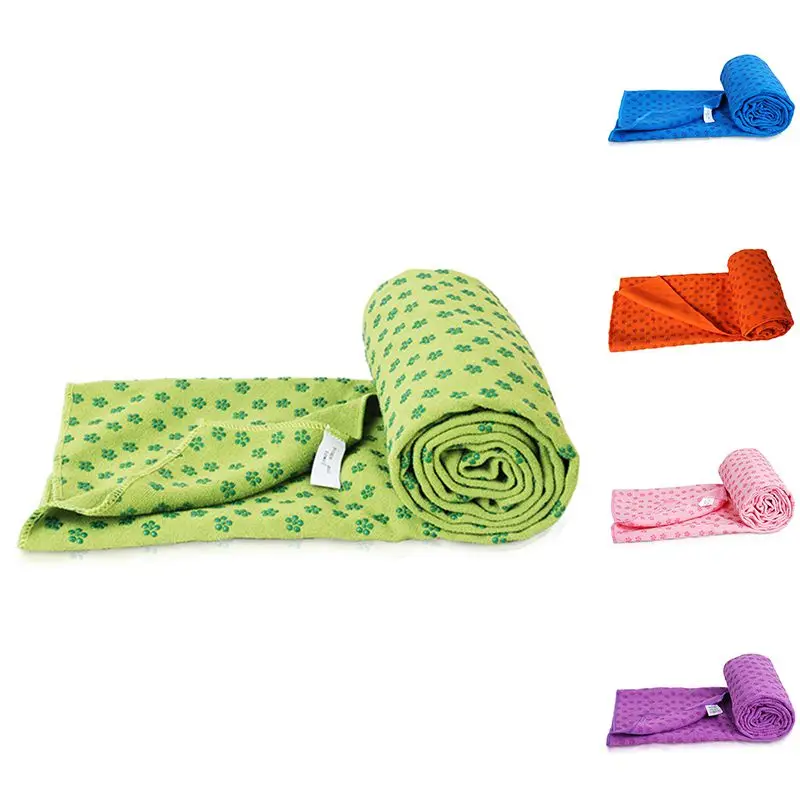 Yoga Microfiber Håndklæde, Non-slip Sports Håndklæde Trænings-og håndklæder, bløde og absorberende At Sende Net Taske