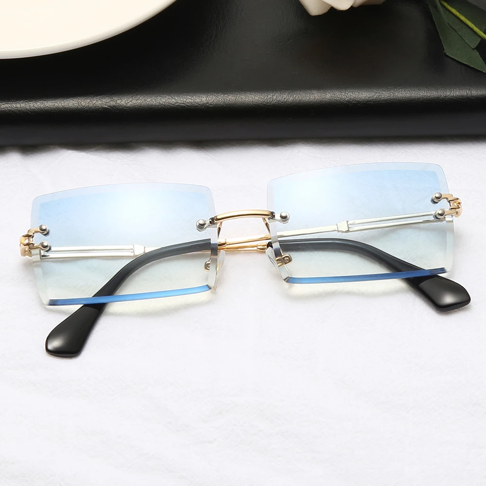 Fashion Square Uindfattede Solbriller Nye Kvinder Lille Sol briller Nuancer Luksus Mærke Metal Solbrille UV400-Brillerne