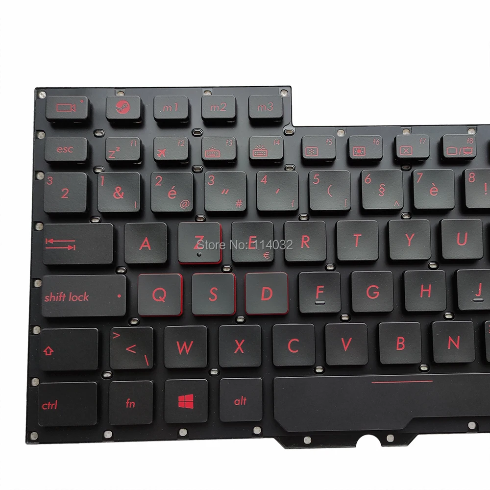 Udskiftning tastaturer til ASUS G751 G751JT G751J JL JY JM Belgien sort laptop tastatur røde taster 0KNB0 E601BE00 ASM14C3 ny