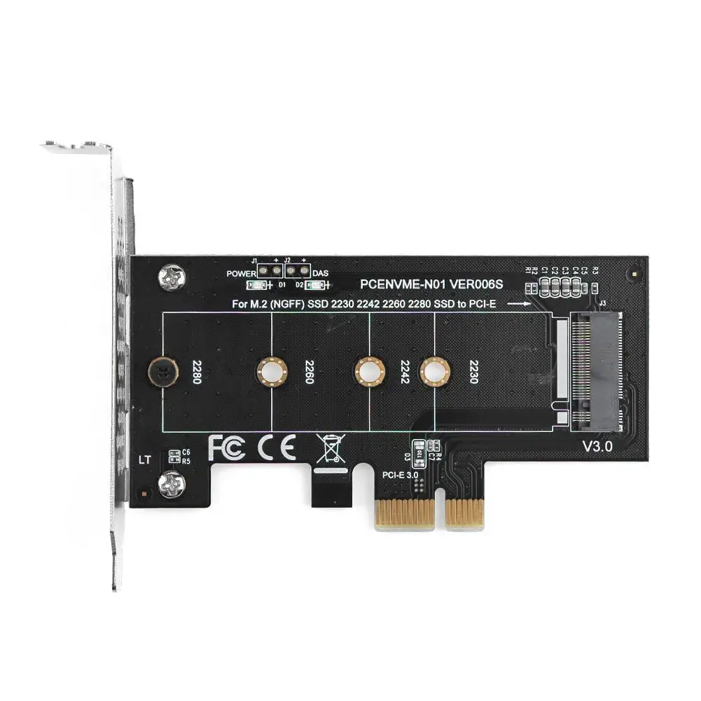 Konverter Adapter PCI-E 3.0 x1 til M. 2 NVMe M-Tasten Slot med Lav profil beslag til Samsung PM961, 960EVO, SM961, PM951 M2 SSD