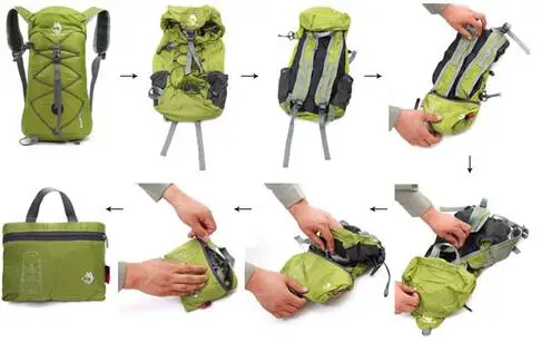 Jungle King 2017 ny udendørs bjergigning taske rejseartikler 32L stor kapacitet folde fritid rygsæk skulder Klap bag
