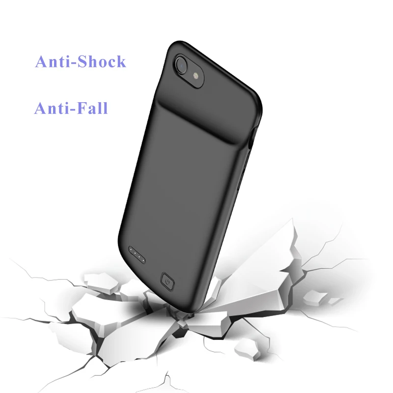Slank Silikone stødsikkert Batteri Oplader Cases til iPhone 6 6s 7 8 plus Batteri PowerBank Tilfælde, Batteri Cover for iPhone