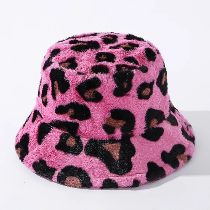 USPOP Nye Vinter Spand Hatte Kvinder Leopard Print Bucket Hat Afslappet, Varm, Panama Hatte