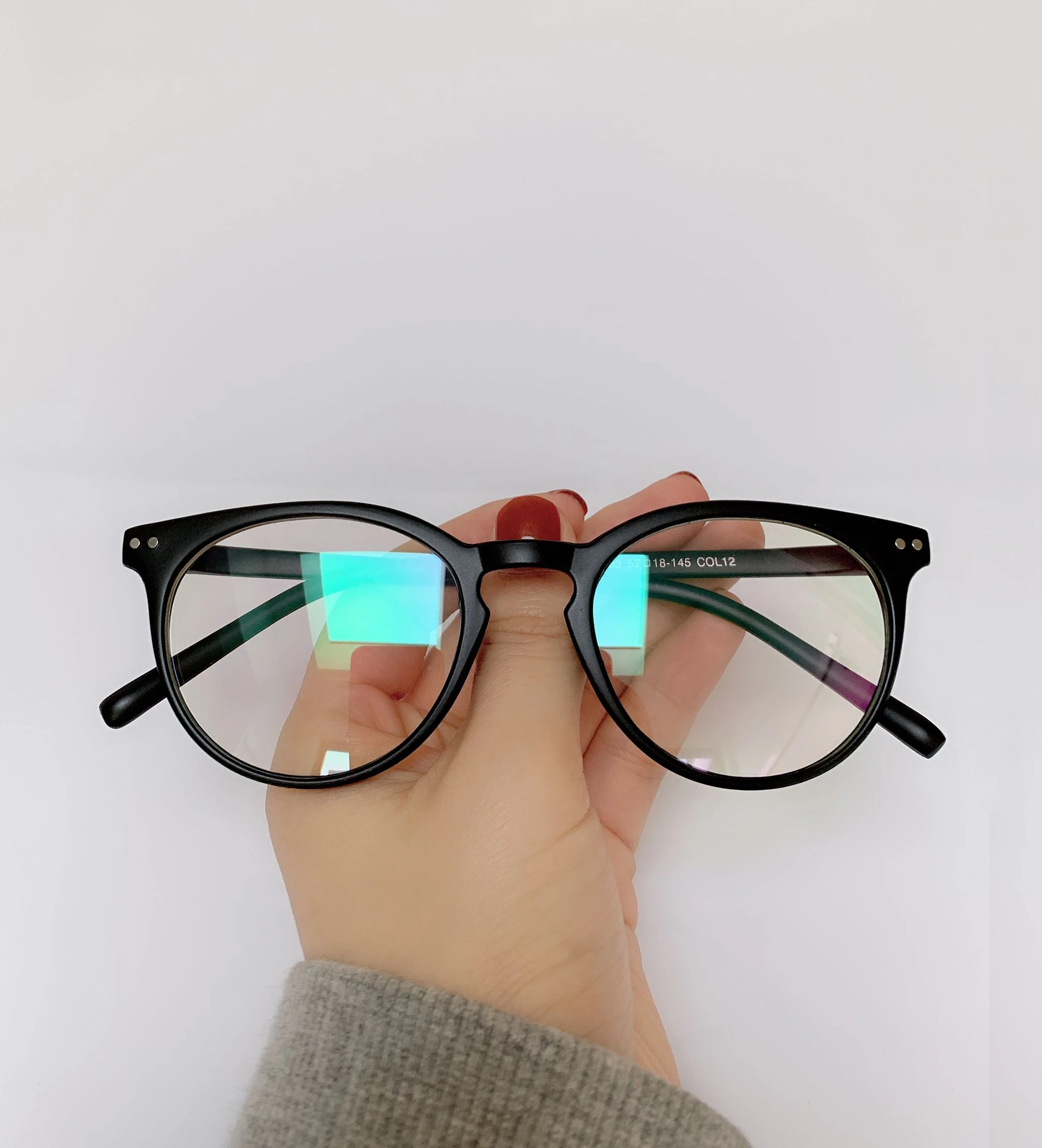 Retro Unisex Glas Ramme for Mænd Sort Brille Ramme Vintage Runde Klar Linse Briller Optiske Syn Nørd Fest