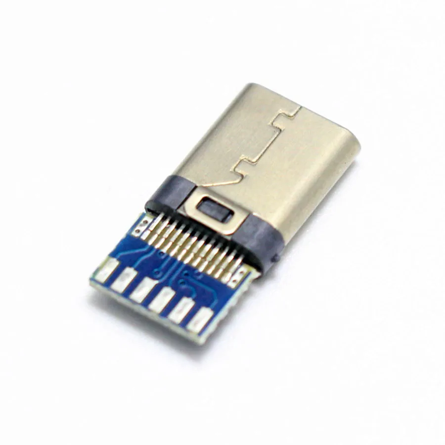 2stk 24pin USB-C USB-3.1 Type C Mandlige Stik 56K 10NF Svejsning Type med PC-Bord Svejset DIY Dele