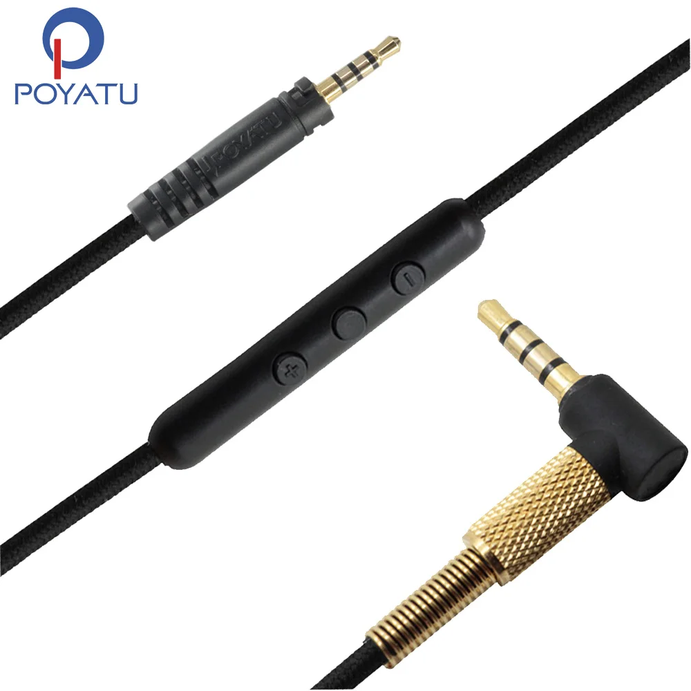 POYATU Opgradere Kabel Til Sennheiser Momentum 2.0 HD1 Hovedtelefoner Udskiftning kabel Med Mic Volume Control Fjernbetjening Til iPhone