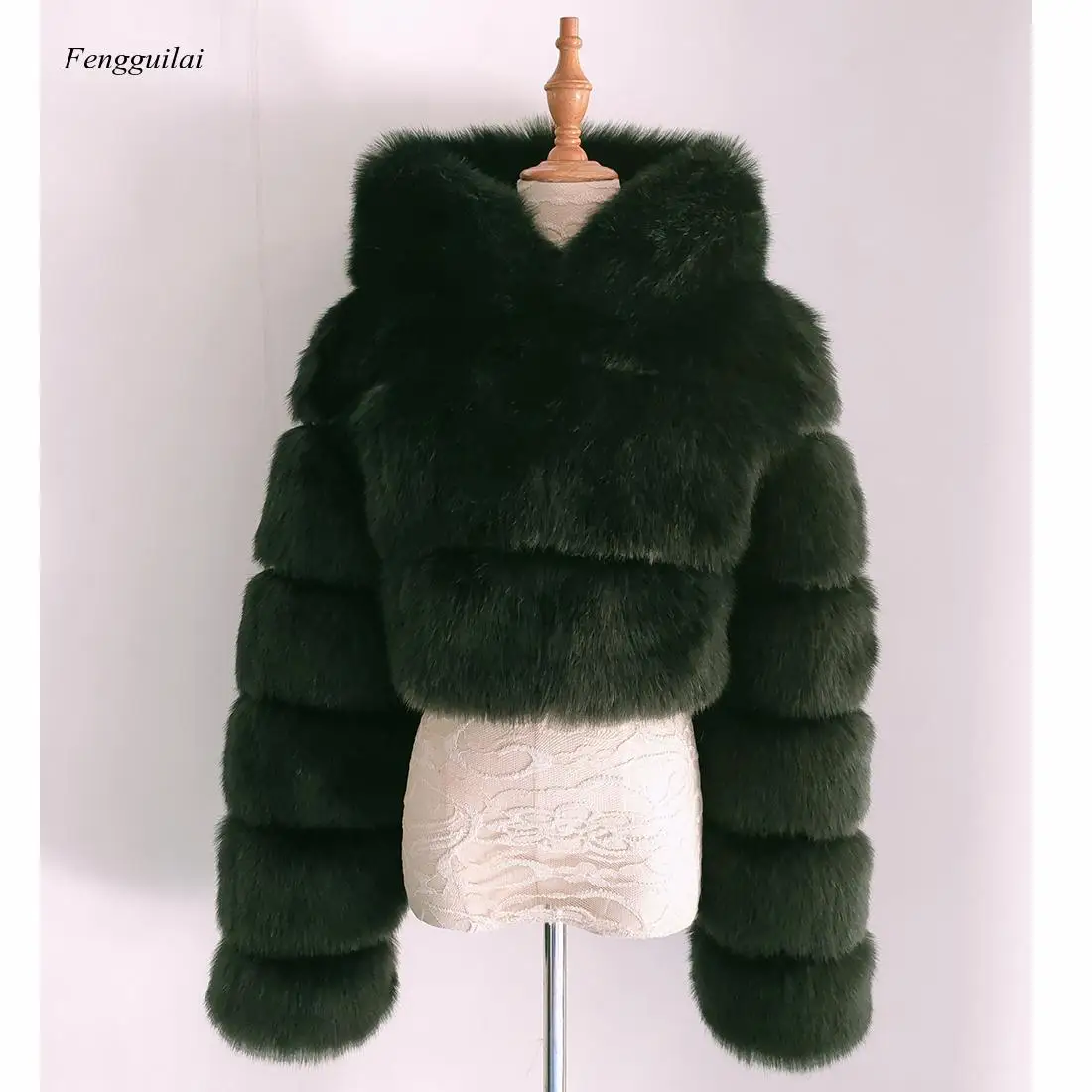 Damer pels hætteklædte jakke til kvinder ægte ræv pels hætteklædte pels real hooded jakke