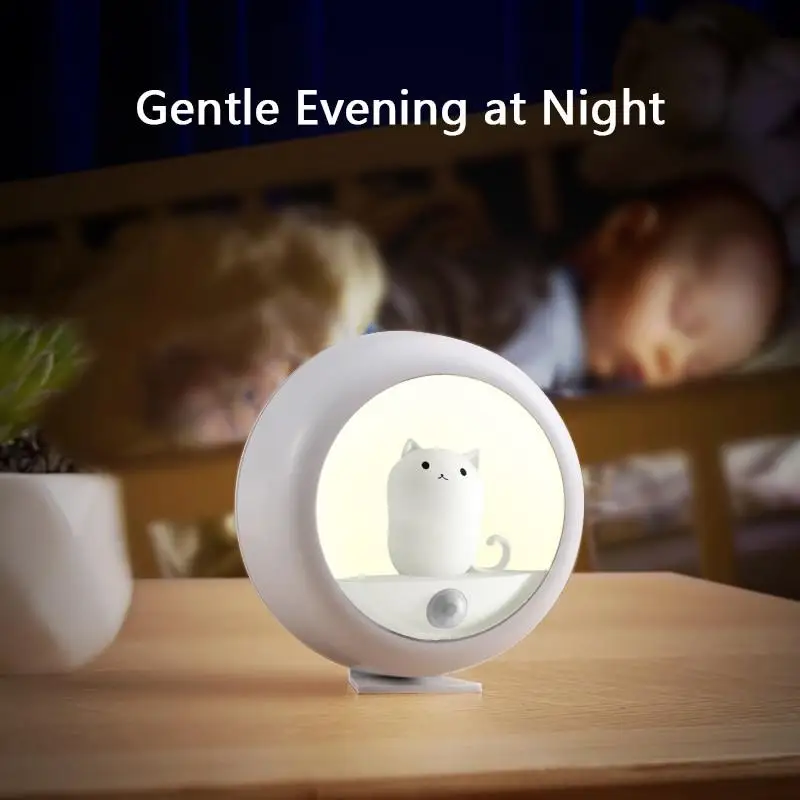 Nat Lampe for Børn Motion Sensor Lys Toilet Belysning Led bevægelsessensor Nightlight Barn USB-Genopladelige Lys for \ LED-Lamper / www.cykelscore.dk