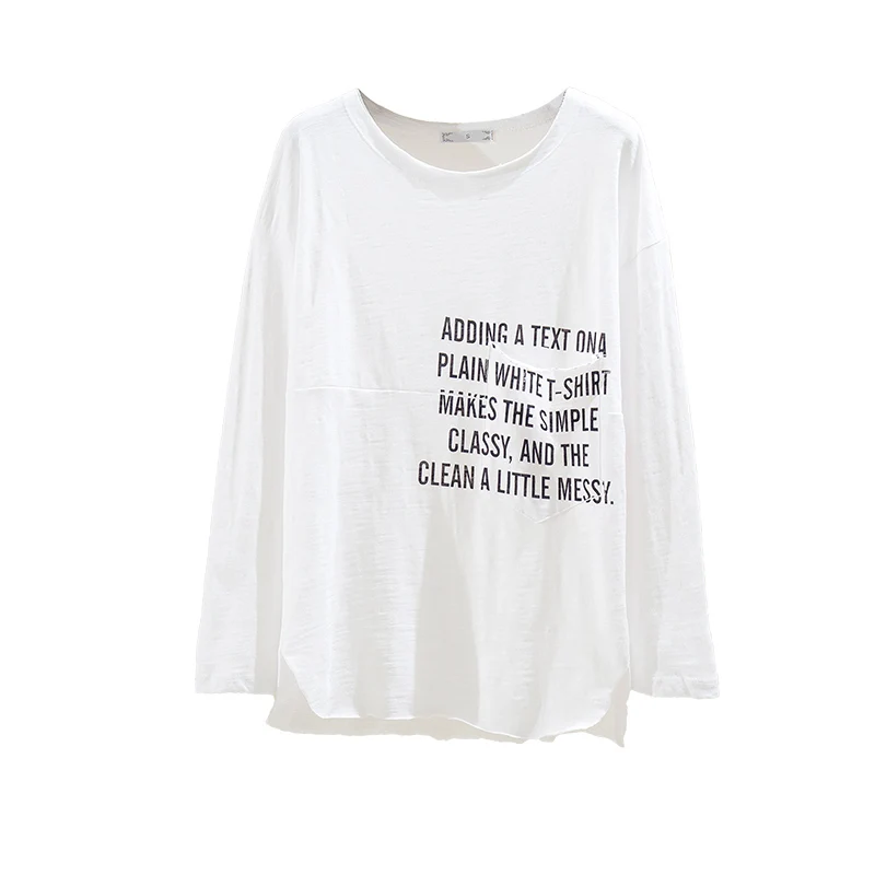 Harajuku Kvinder Oversize T Tøj, Vintage T-Shirts Egirl 2020 Fall Winter Mode Fritids-Streetwear langærmet Toppe for \ Toppe Og Tees / www.cykelscore.dk