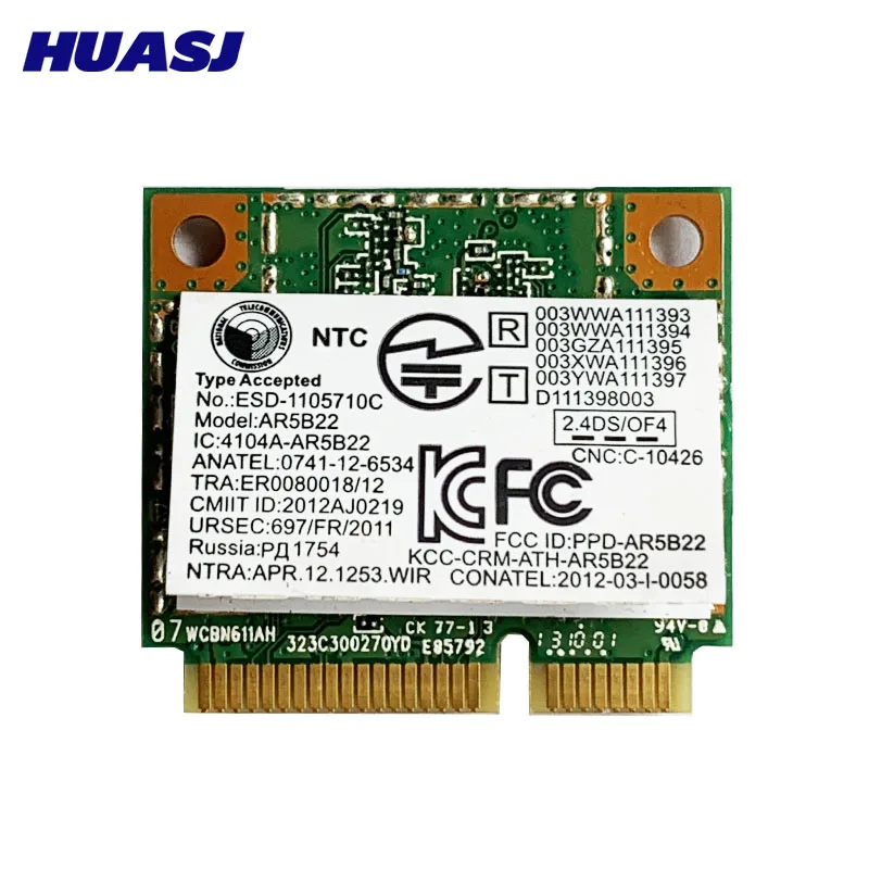 Huasj Atheros AR9462 AR5B22 802 dual band 300Mbps + Bluetooth4.0 Wifi WLAN-kortet til Lenovo Y400 Y500 Y410P S215 U330 U430